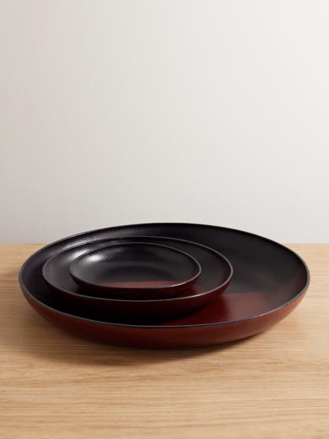 HUNTING SEASON Set Of Three Leather Trays