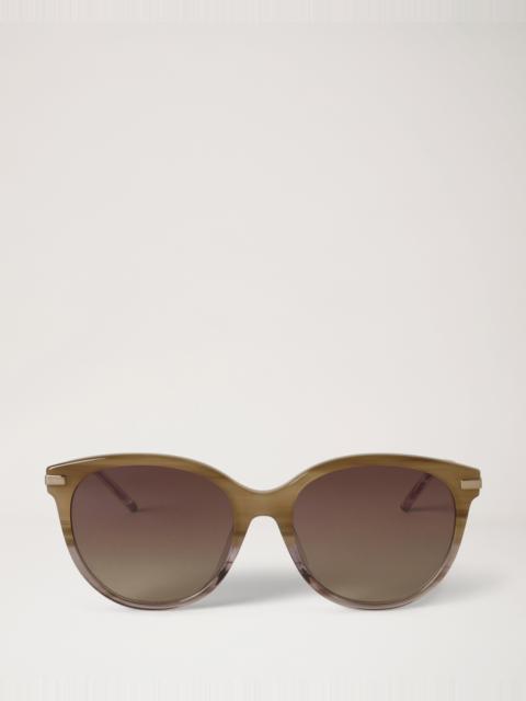Mulberry Megan Sunglasses Blonde Horn Bio Acetate