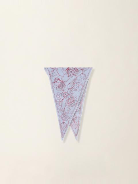FABIANA FILIPPI Silk twill diamond scarf, light blue