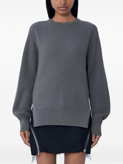 Rick Owens ribbed crewneck knit sweater