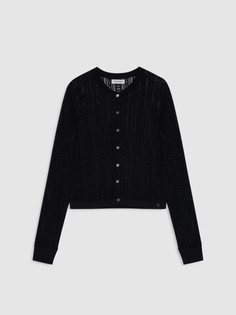ANINE BING Moni Crop Cardigan - Black