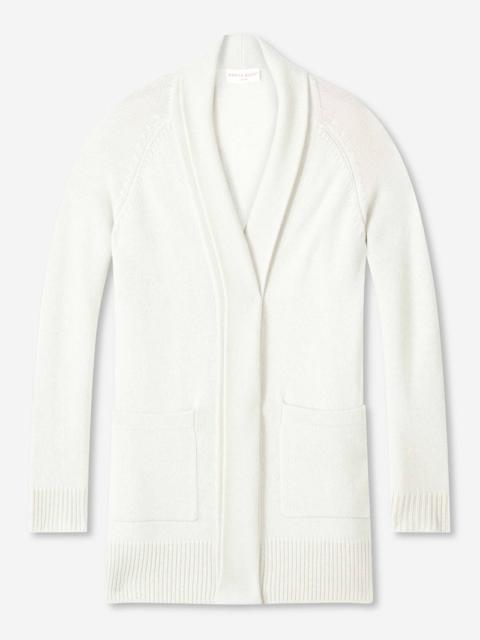 Derek Rose Women's Cardigan Nina Cashmere Winter White