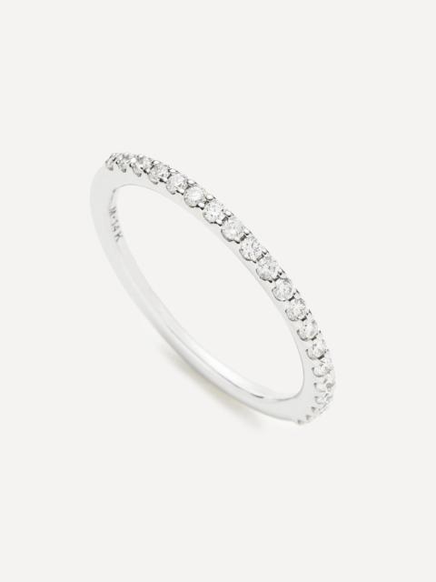 MISSOMA 14ct White Gold Fine Slim Half Eternity Ring