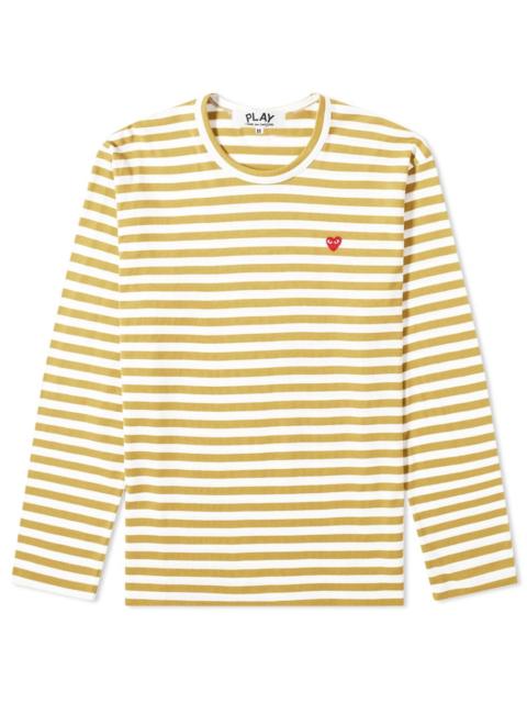 Comme des Garçons PLAY Comme des Garcons Play Little Red Heart Long Sleeve Stripe T
