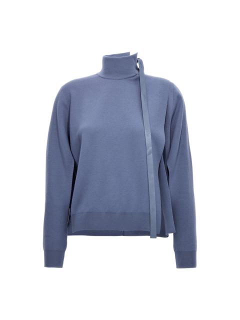 FENDI Maglione Collo Alto Sweater, Cardigans Light Blue