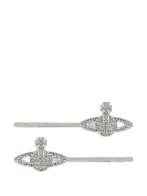 Vivienne Westwood MINI BAS RELIEF BOBBY PIN PAIR