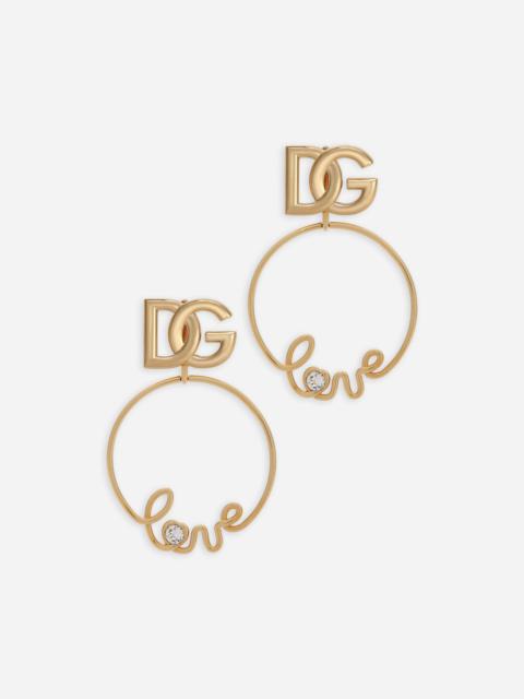 Clip-on “love” earrings with DG logo