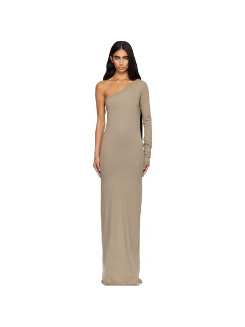 Rick Owens DRKSHDW Taupe Concordians Ziggy Maxi Dress