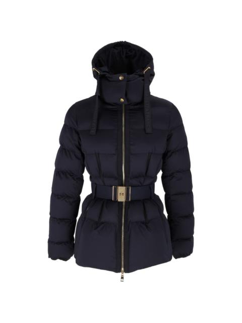 ELISABETTA FRANCHI belted hooded jacket