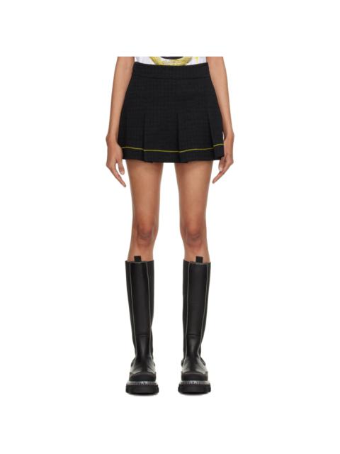 Black Jacquard Miniskirt