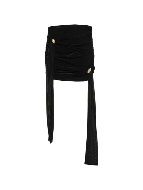 Blumarine sash-detail draped mini skirt