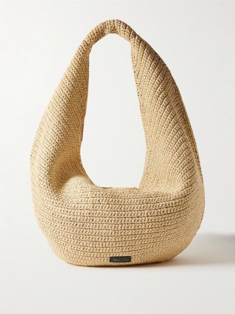 KHAITE Olivia large raffia shoulder bag Beige