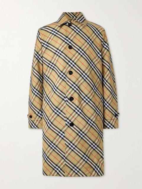 Burberry Checked Gabardine Coat