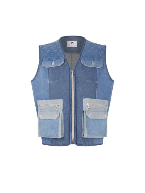 Marine Serre Regenerated Denim Vest