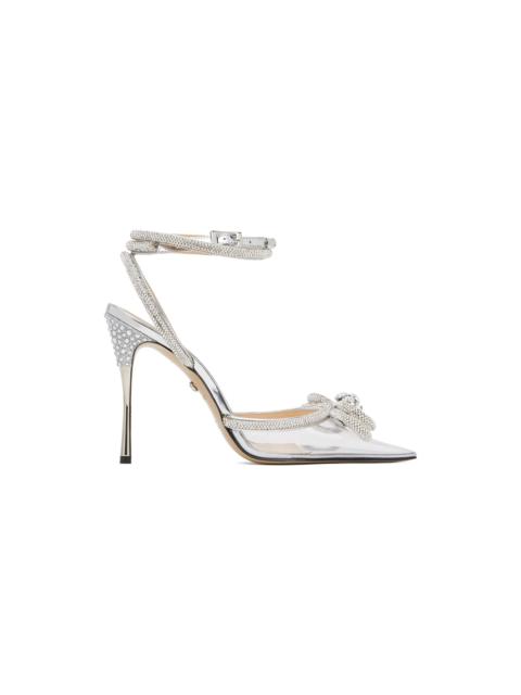 MACH & MACH Silver Double Bow Heels