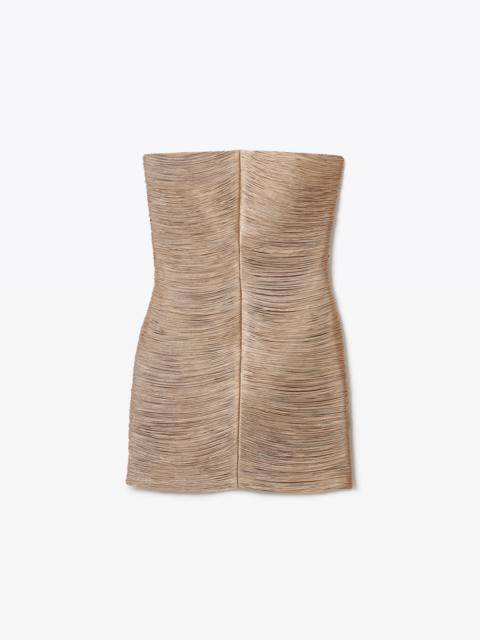 Alexander Wang FRINGE TUBE MINI DRESS IN POWER MESH