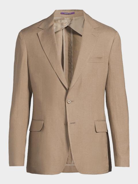 Ralph Lauren Men's Hadley Silk and Linen Single-Breasted Jacket