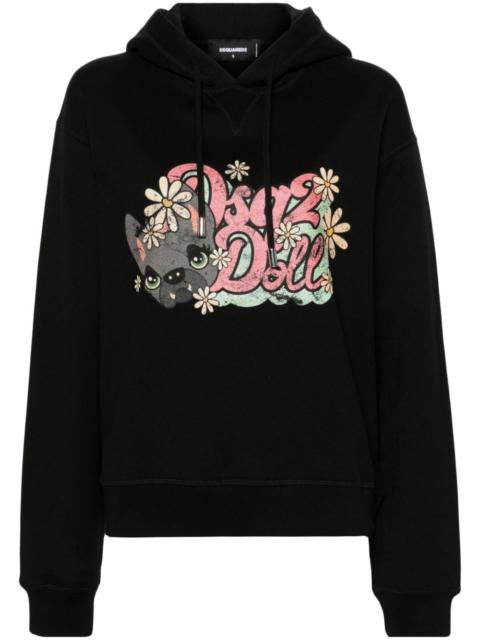 DSQUARED2 Hilde Doll Cool cotton hoodie