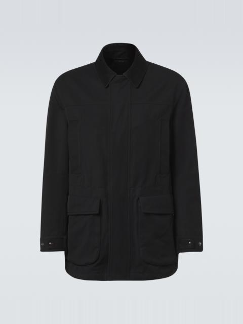 TOM FORD Cotton and silk twill field jacket