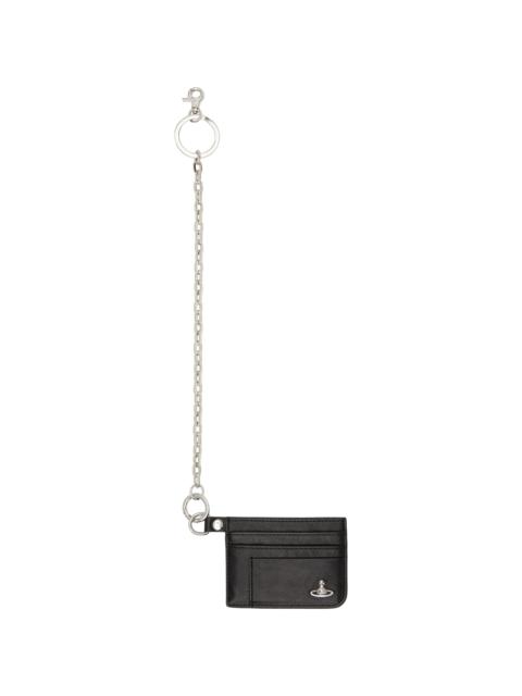 Vivienne Westwood Black Flat Chain Card Holder