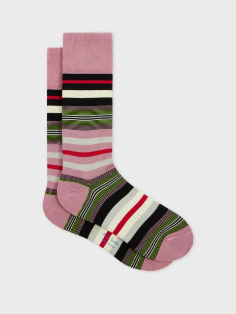 Paul Smith Cotton-Blend Multi Stripe Socks