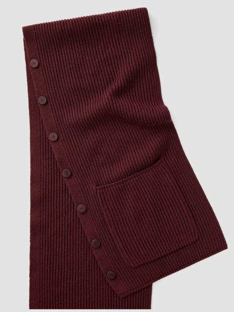 JOSEPH Light Cardigan Stitch Button Scarf