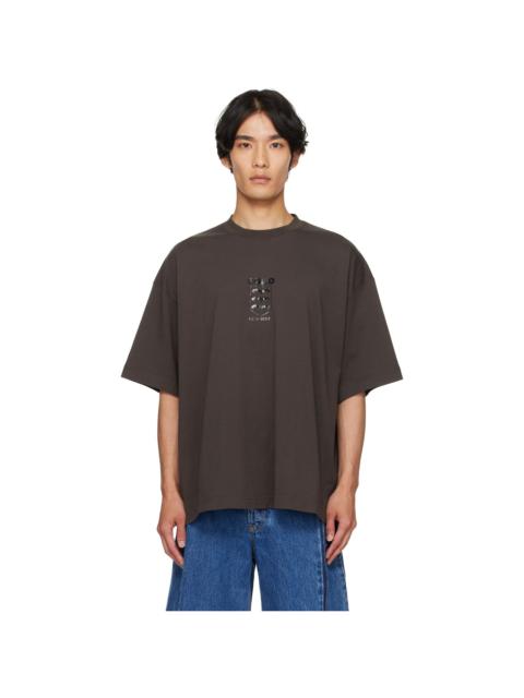 VETEMENTS Brown Bats Logo Regular T-shirt