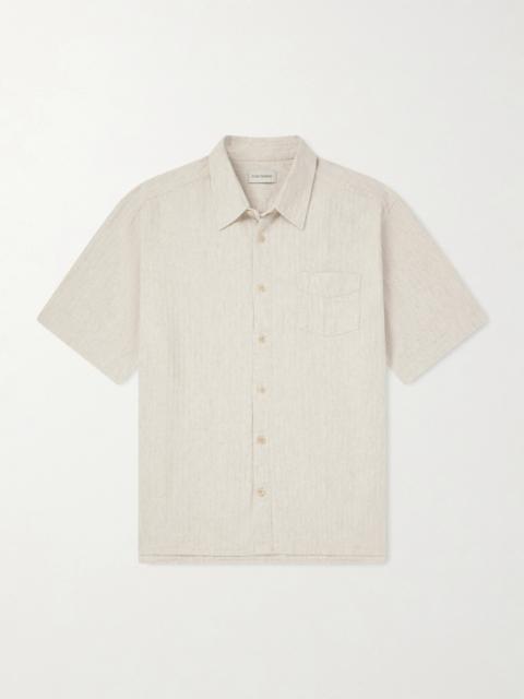 Oliver Spencer Palermo Striped Cotton and Linen-Blend Shirt