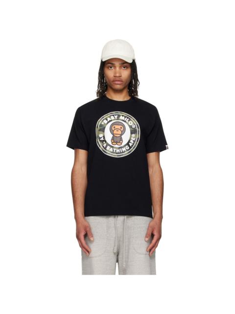 A BATHING APE® Black 1st Camo Milo Busy Works T-shirt