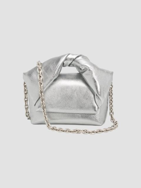 JW Anderson Women's Small Grained Leather Top-Handle Bag - Silver