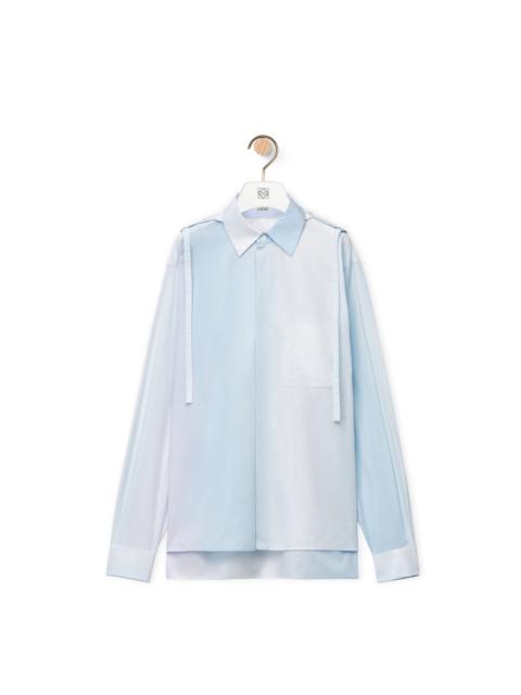 Loewe Hooded shirt in striped cotton