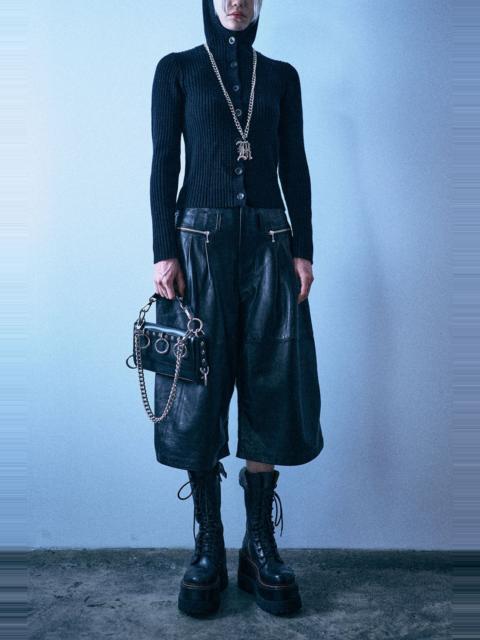 R13 Triple Pleat Leather Culotte