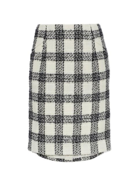 VETEMENTS tweed midi skirt