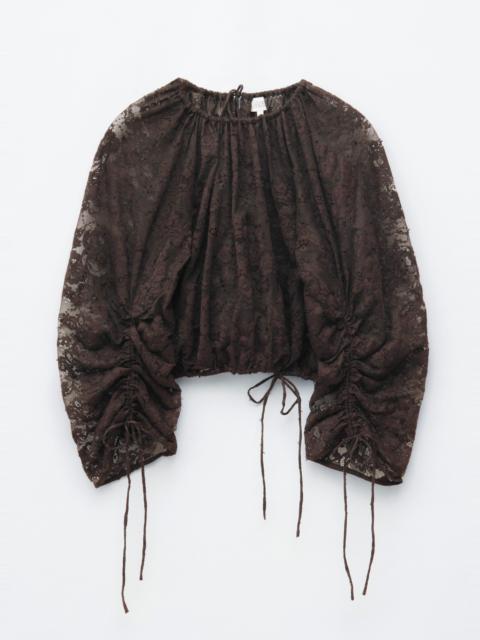& Other Stories Gathered Lace Blouse