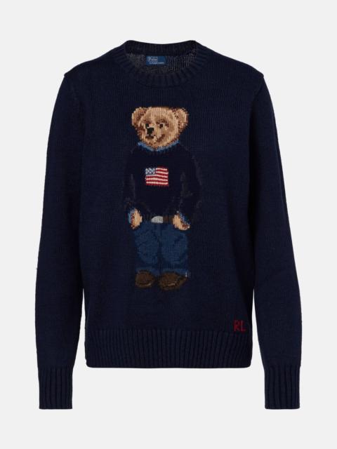 Polo Ralph Lauren Polo Bear intarsia cotton and linen sweater