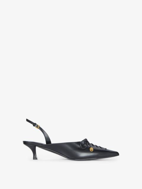 Givenchy LACE-UP SLINGBACKS IN LEATHER
