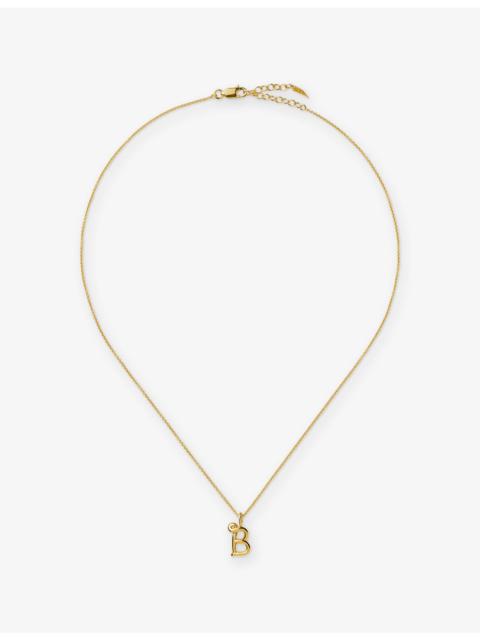 MISSOMA Initial B Curly Molten 18ct Yellow Gold Vermeil Mini Necklace