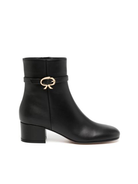Ribbon 45mm bow-buckle ankle boots