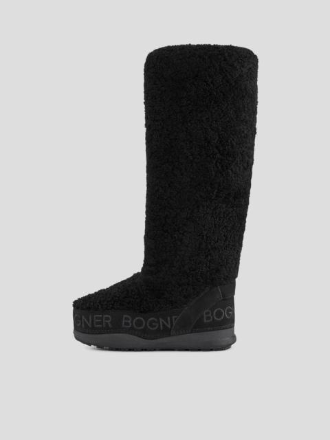BOGNER Lake Louise Teddy fur boots in Black