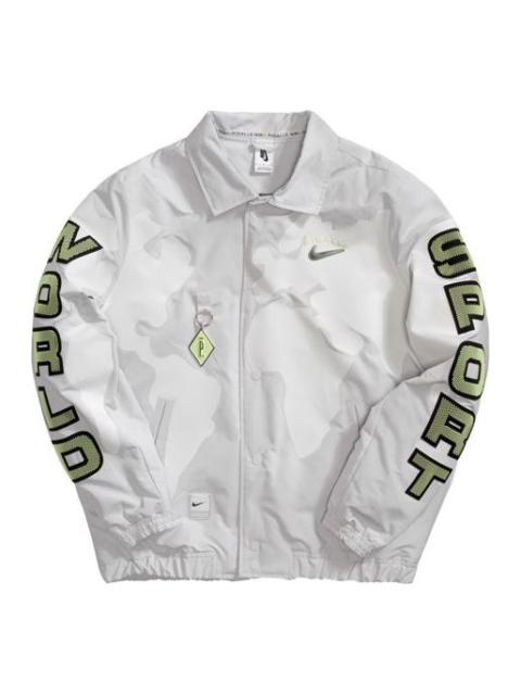 Men's Nike x Pigalle Story Crossover Logo Pattern Sports Gray Jacket CI9955-078