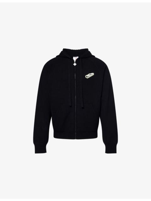 CASABLANCA Rib-Knit Zip-Up Wool-Blend Hoody