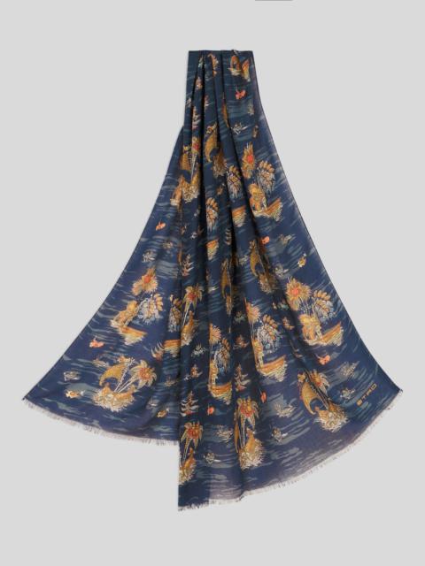 SCARF WITH FIGURATIVE PATTERN