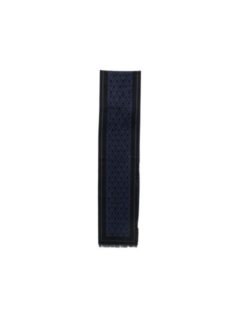 Valentino VLogo-print fringed-design scarf