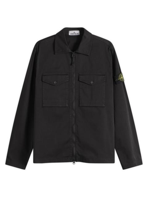 Stone Island Stone Island Organic Cotton Sateen Zip Shirt Jacket