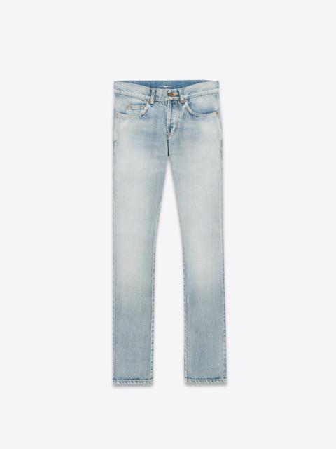 SAINT LAURENT slim-fit jeans in santa monica blue denim