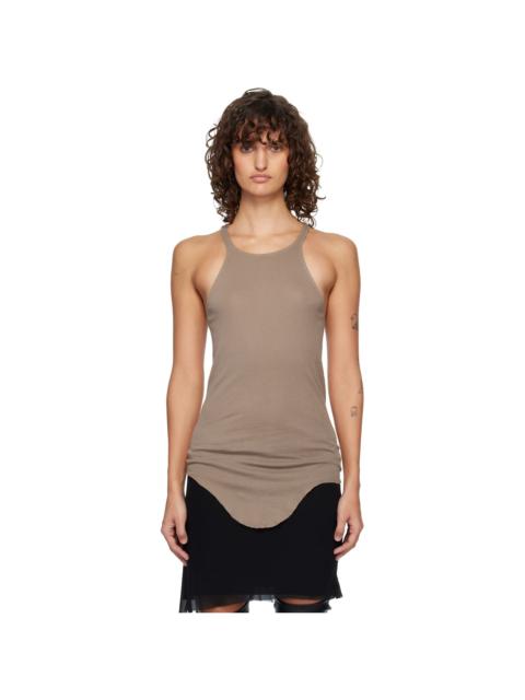 Rick Owens DRKSHDW Taupe Temple Racer Back Tank Top