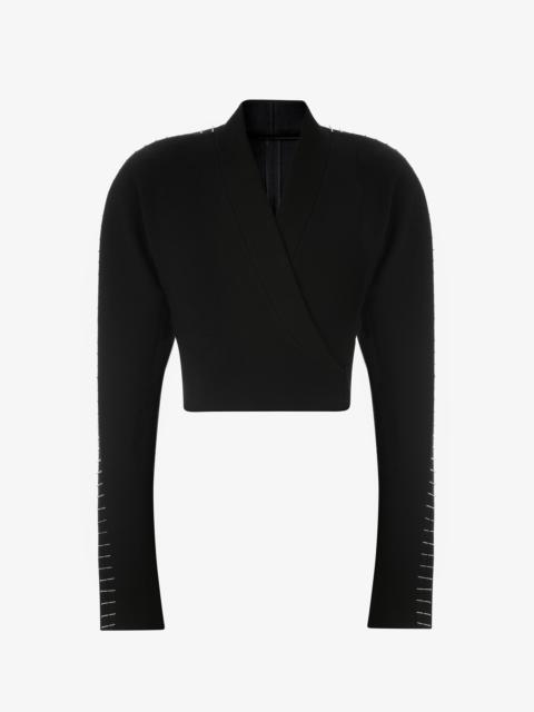 Alaïa EMBROIDERED CROPPED JACKET