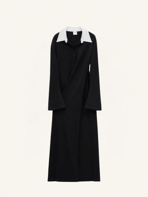 courrèges TWIST COTTON POLO LONG DRESS
