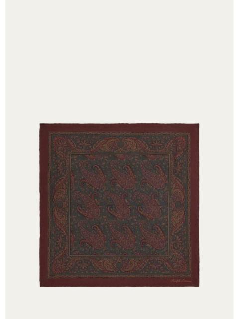Ralph Lauren Men's Paisley Silk Hand-Rolled Pocket Square
