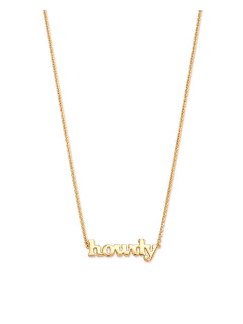 KENDRA SCOTT Howdy Pendant Necklace in 18k Yellow Gold Vermeil